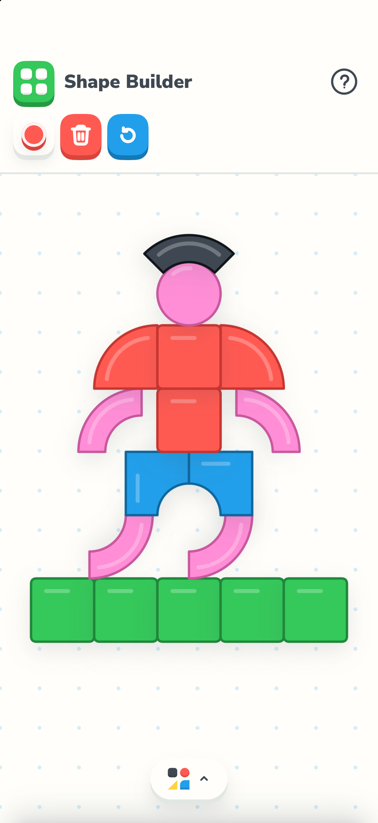 Shape Builder in the native Manipulatives app on iPhone