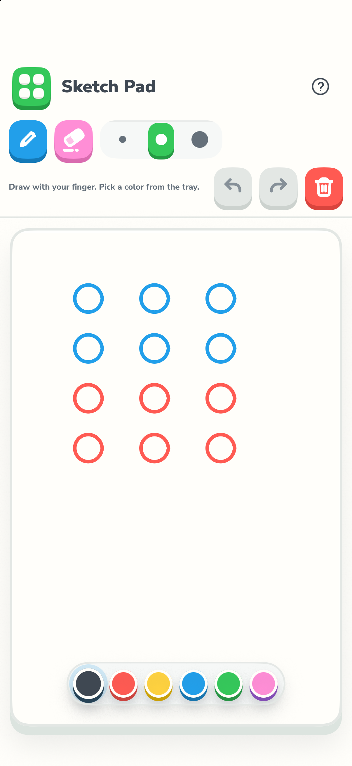Sketch Pad in the native Manipulatives app on iPhone